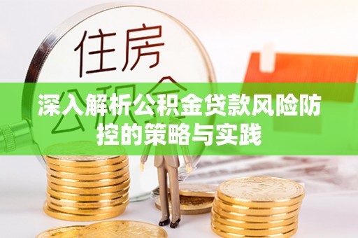 咸丰深入解析公积金贷款风险防控的策略与实践