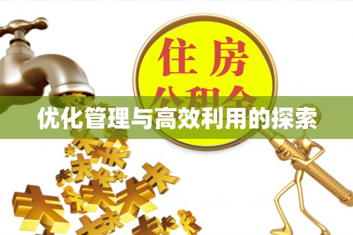 咸丰优化管理与高效利用的探索