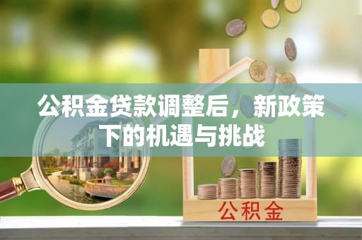 咸丰公积金贷款调整后，新政策下的机遇与挑战